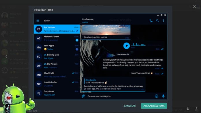 Temas para o Telegram Desktop