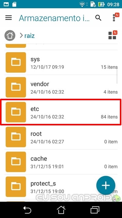 Copiar arquivo Zenfone 3 MAX raiz