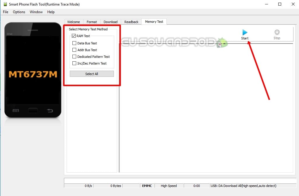 sp flash tools memory test 1