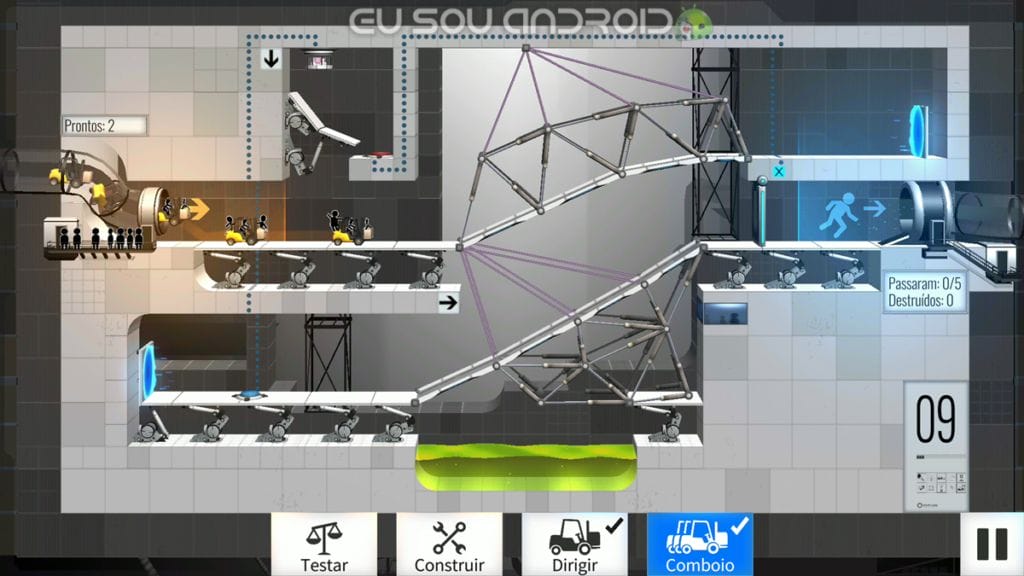 Solução Fases Bridge Constructor Portal Fase 9
