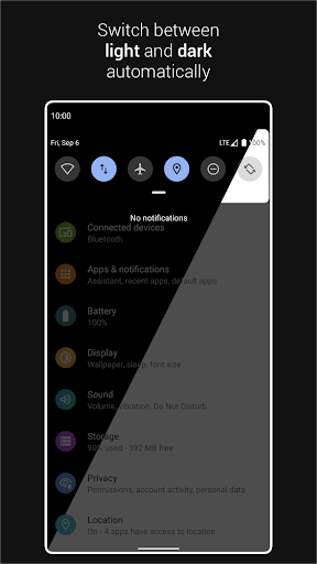 Automatic Dark Theme for Android 10